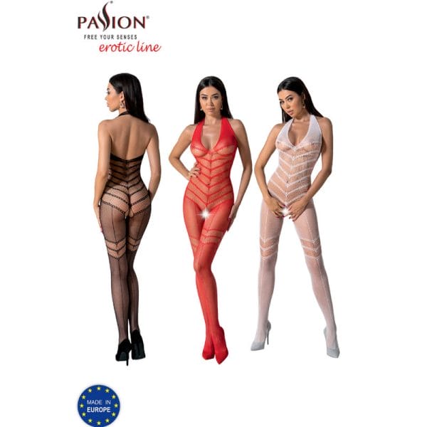 PASSION - BS100 WHITE BODYSTOCKING ONE SIZE 6